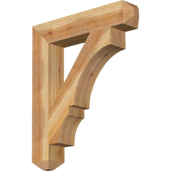 Ekena Millwork Balboa Craftsman Rough Sawn Bracket, Western Red Cedar, 4"W x 22"D x 26"H BKT04X22X26BOA04RWR - main